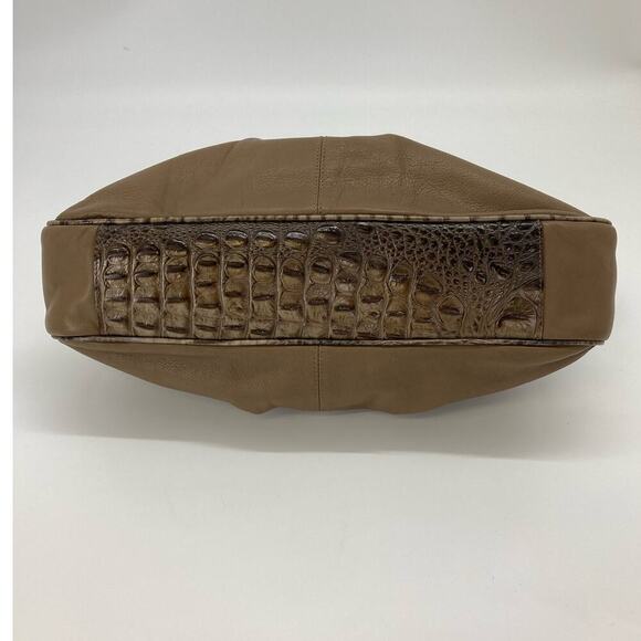 Brahmin, brown leather womens shoulder bag with snake print - Picture 6 of 10